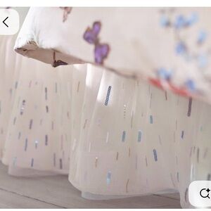 Monique Lhuillier Pottery Barn Kids sequin embellished bed skirt full